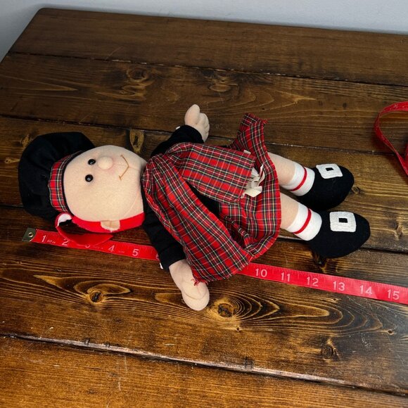 Cuddles Time Scottish-Inspired Plush Doll With Tartan Plaid Outfit & Hat - Picture 11 of 12